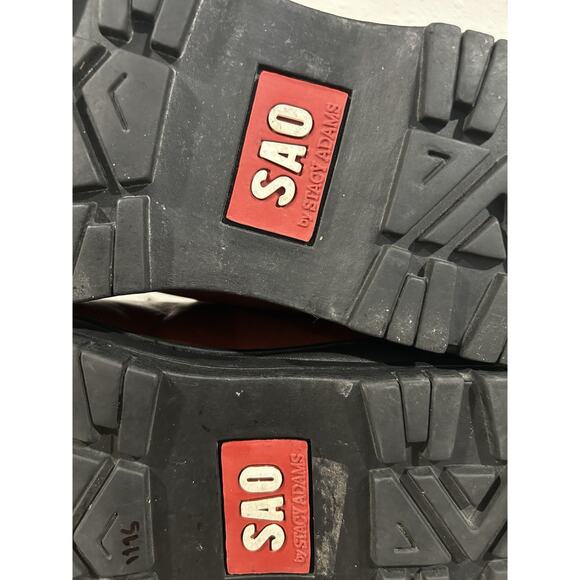 Vintage SAO by Stacy Adams Genuine Leather Mens Chukka Boots Sz 11.5 Red - Picture 12 of 14